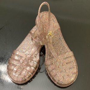 NWOT Girls Glitter Jelly Sandal